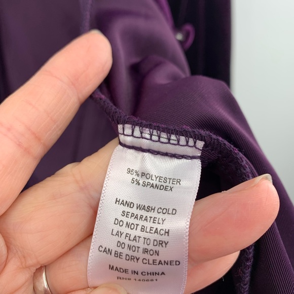 Unique Vintage Gwen Blouse Dark Purple Velvet Size XL NWT - Picture 7 of 13